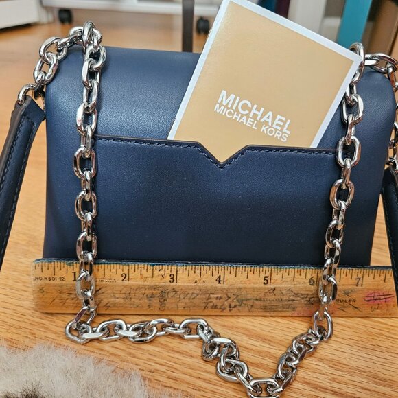 Michael Kors Cece Small Shoulder & Crossbody Bag - Navy - Picture 7 of 10